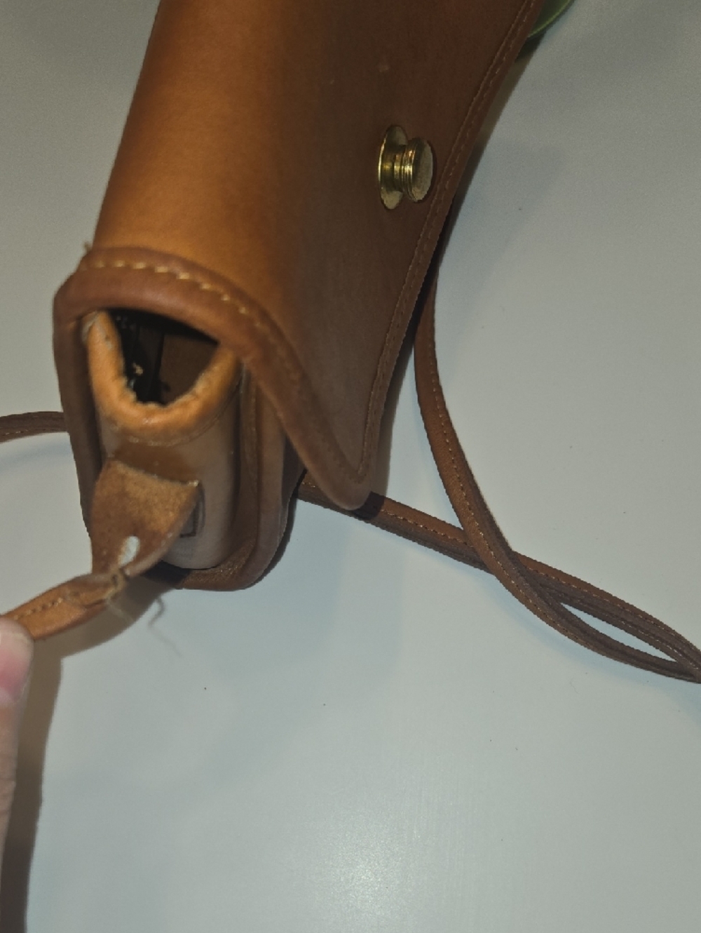 Coach Brown Leather Crossbody with Gold Snap - Picture 4 of 10